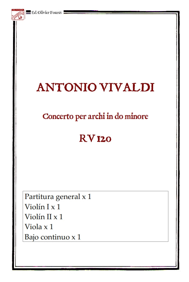 RV 120 Concerto per archi in do minore