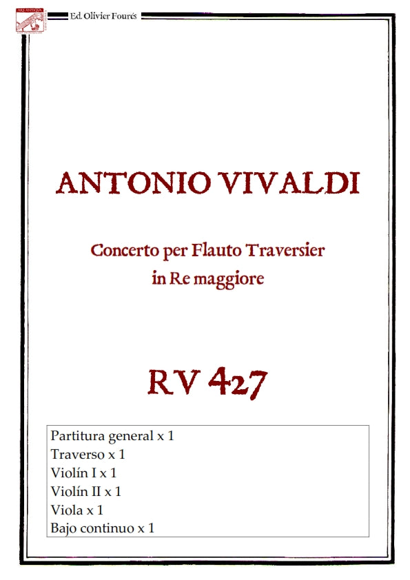 RV 427 Concerto per Traverso in Re maggiore