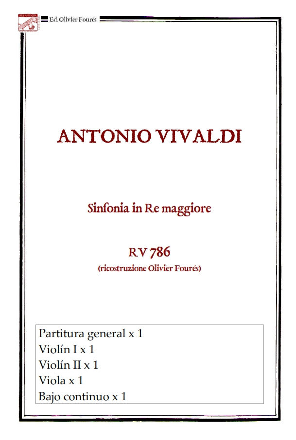 RV 786 Sinfonia in Re maggiore