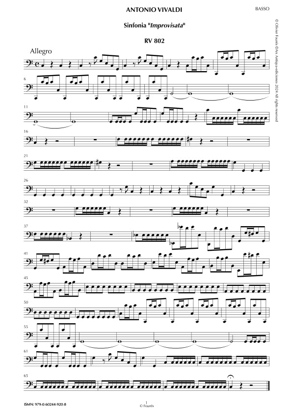 RV 802 Sinfonia -IMPROVISATA- in Do maggiore