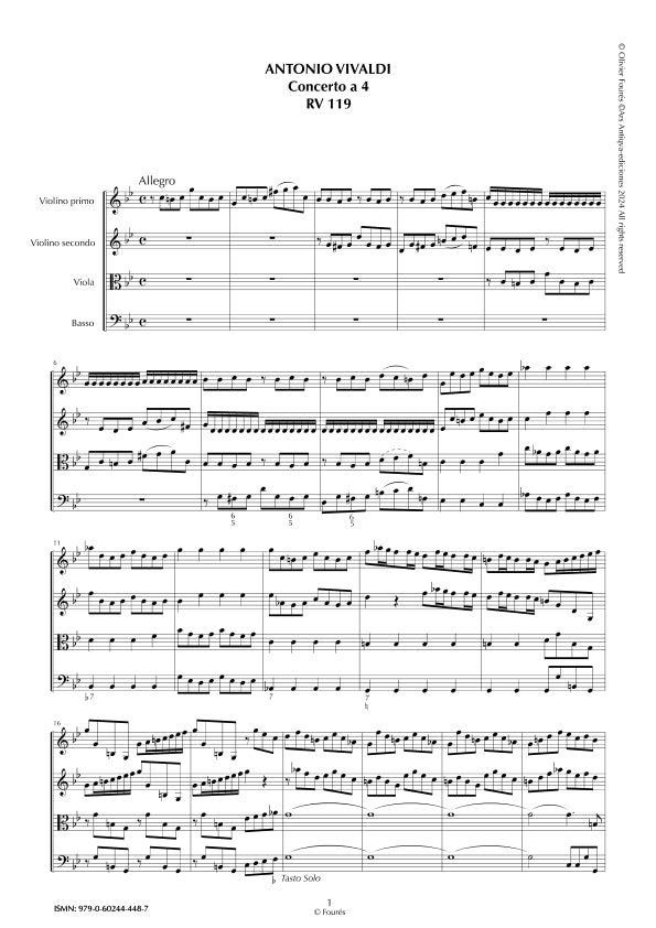 RV 119 Concerto per archi in do minore