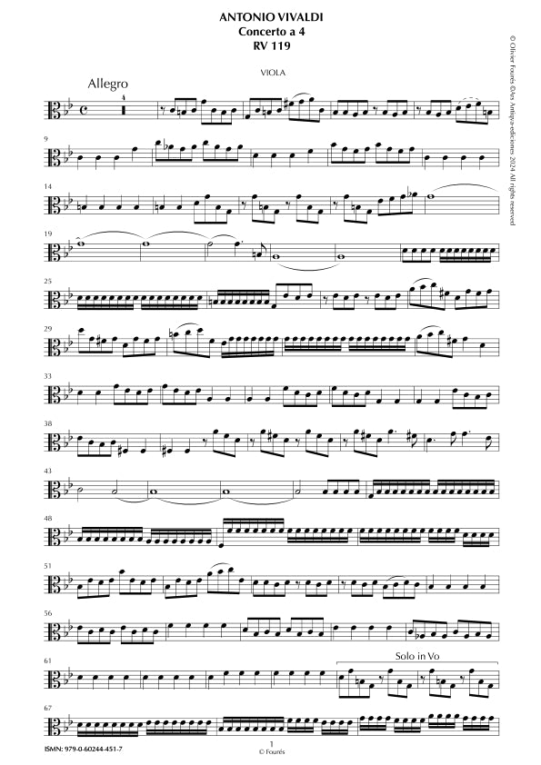 RV 119 Concerto per archi in do minore