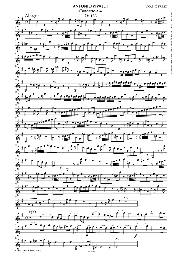 RV 133 Concerto per archi in mi minore