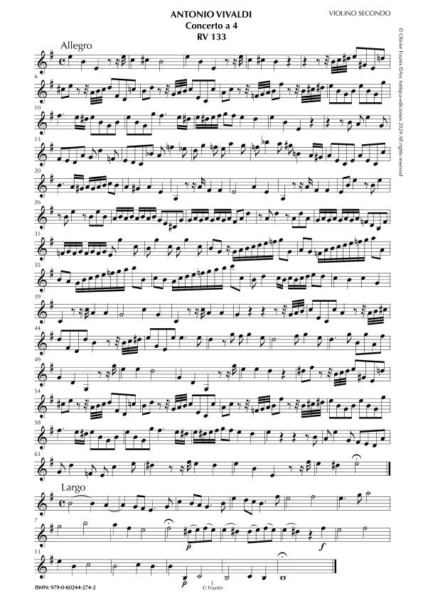 RV 133 Concerto per archi in mi minore