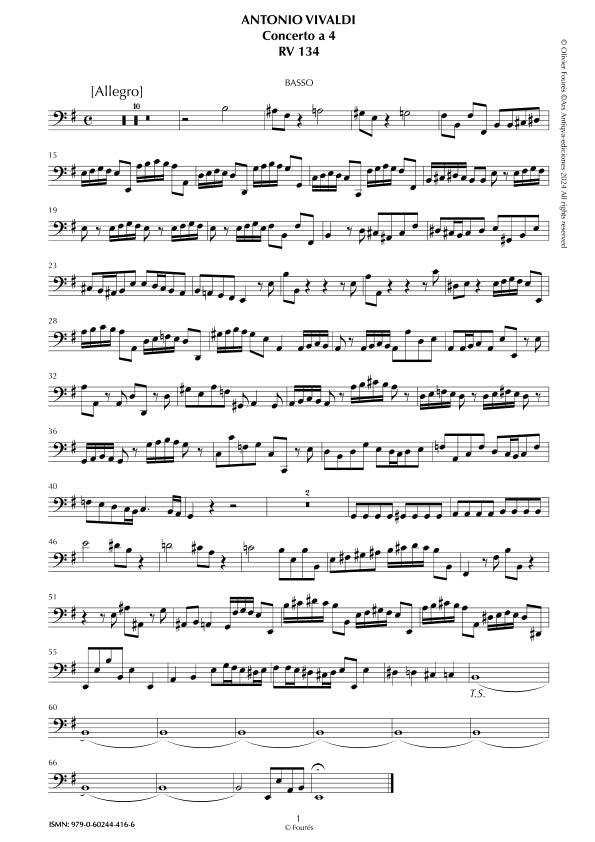 RV 134 Concerto per archi in mi minore