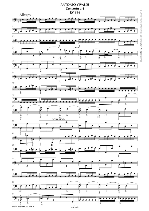 RV 136 Concerto per archi in Fa maggiore