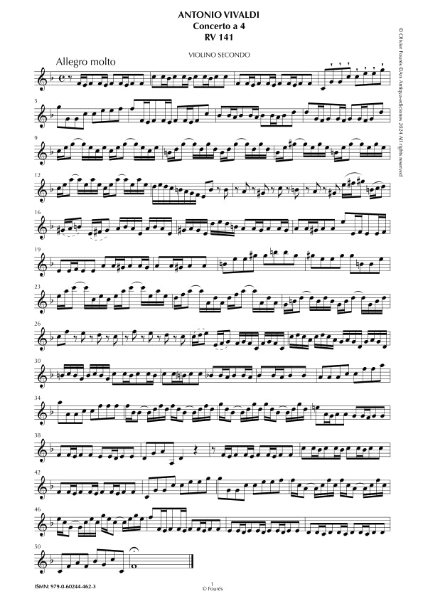 RV 141 Concerto per archi in Fa maggiore