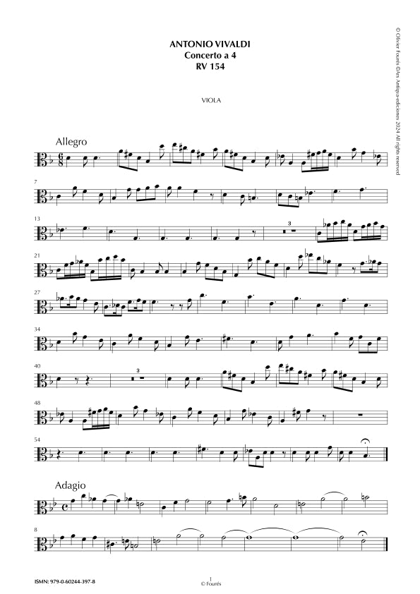 RV 154 Concerto per archi in sol minore