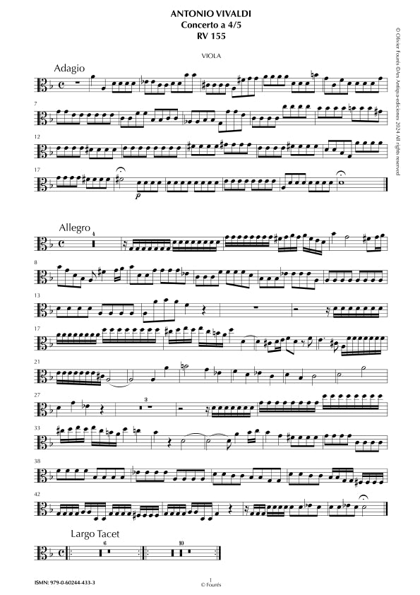 RV 155 Concerto per archi in sol minore