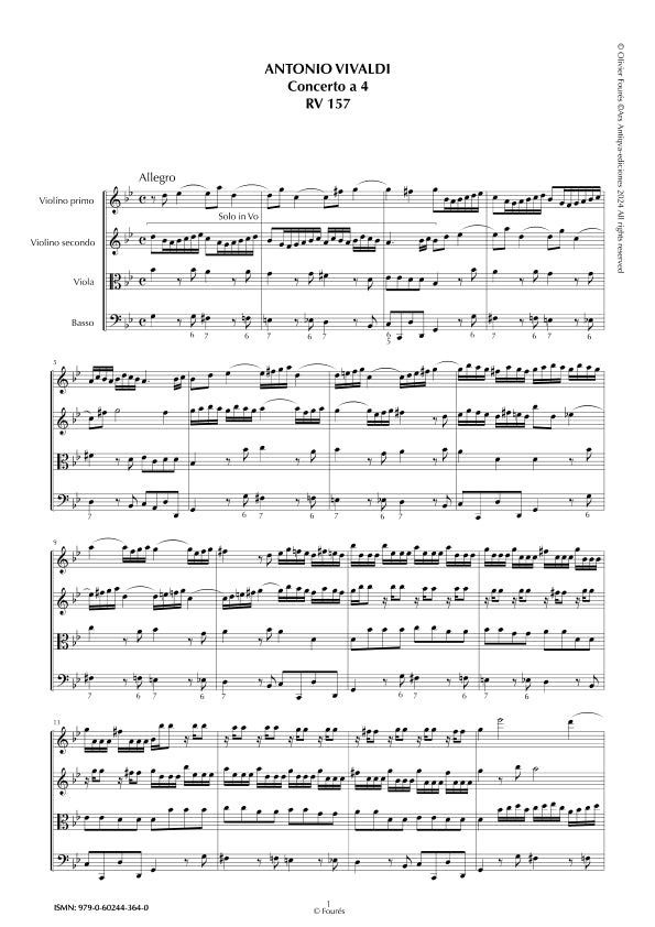 RV 157 Concerto per archi in sol minore