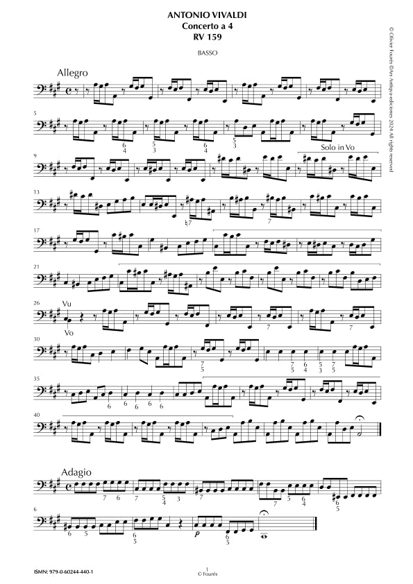 RV 159 Concerto per archi in La maggiore
