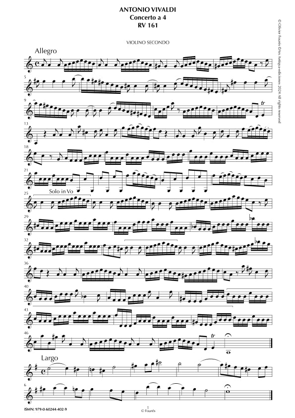 RV 161 Concerto per archi in la minore