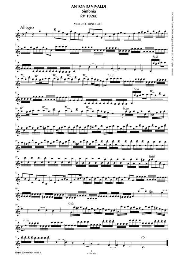 RV 192-RV192a Sinfonia in Do maggiore