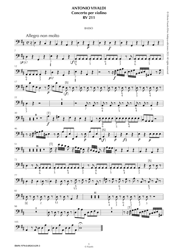 RV 211 Concerto per Violino in Re maggiore