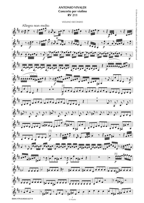 RV 211 Concerto per Violino in Re maggiore
