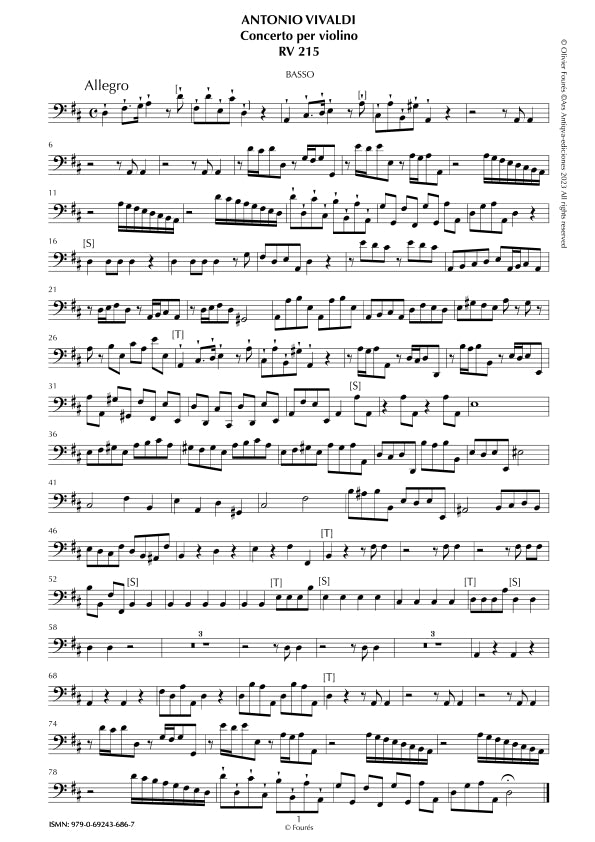 RV 215 Concerto per Violino in Re maggiore