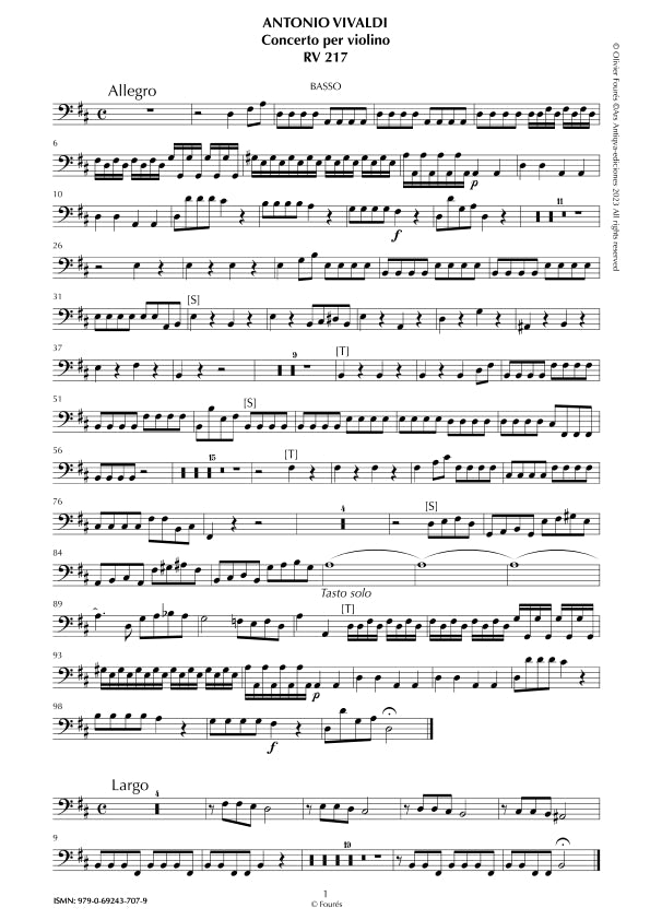 RV 217 Concerto per Violino in Re maggiore