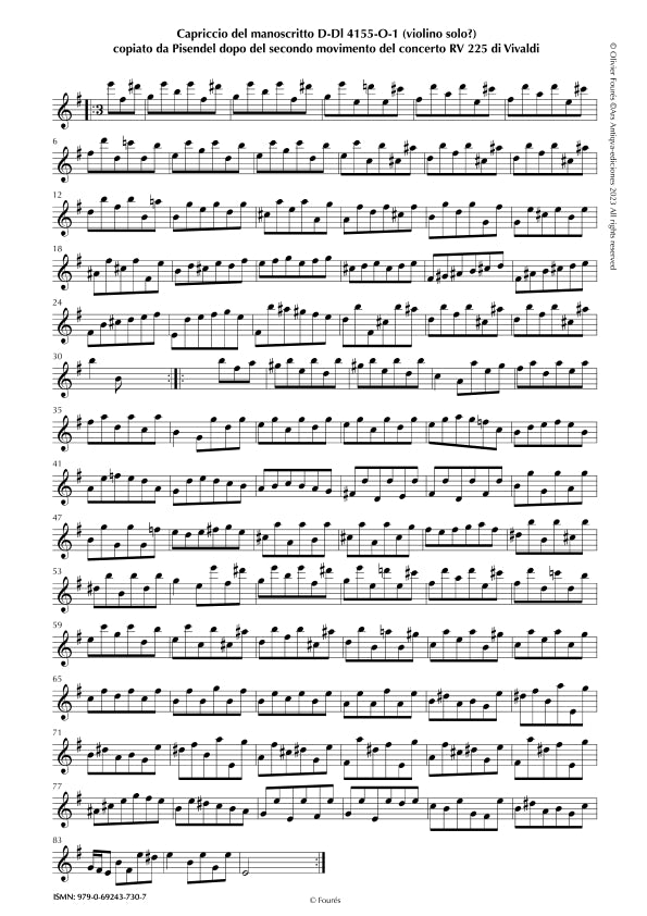 RV 225 Concerto per Violino in Re maggiore