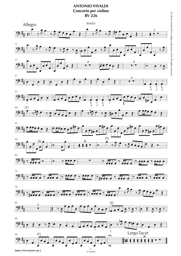 RV 226 Concerto per Violino in Re maggiore