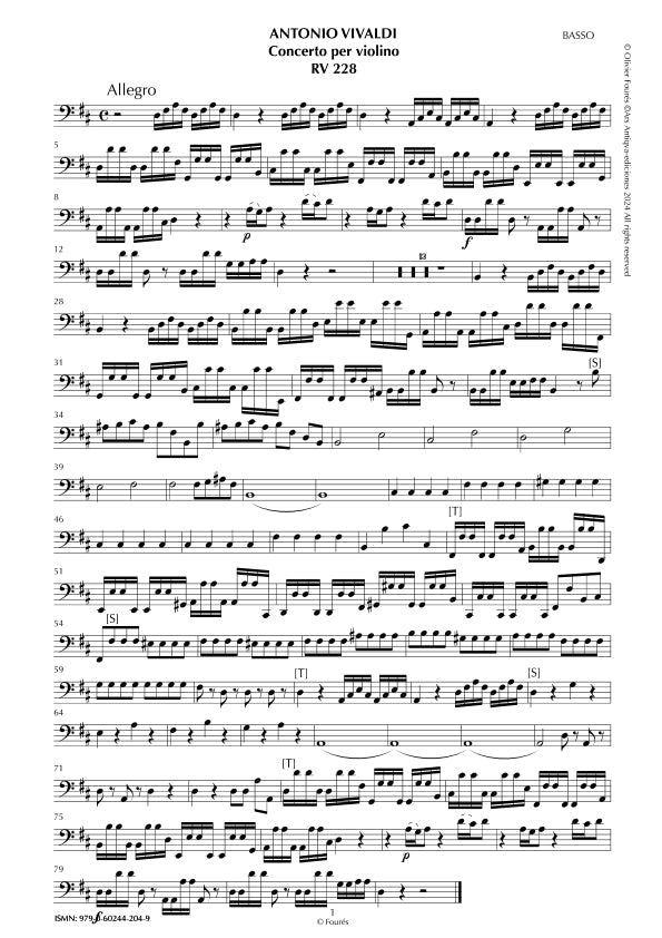 RV 228 Concerto per Violino in Re maggiore