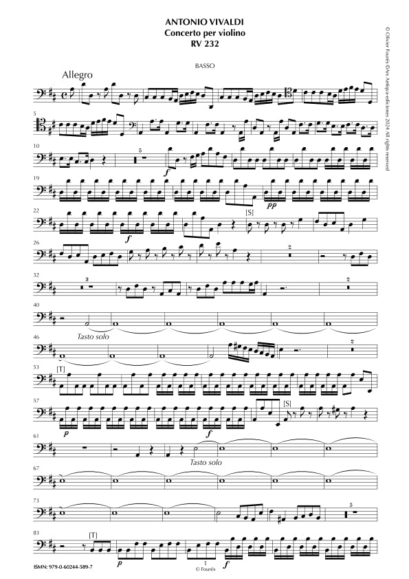 RV 232 Concerto per Violino in Re maggiore