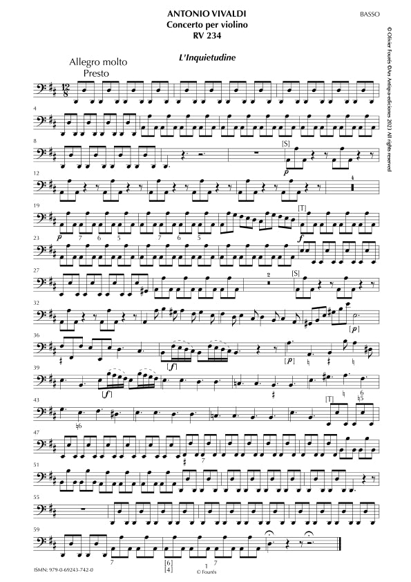 RV 234 Concerto per Violino in Re maggiore - L´INQUIETUDINE-