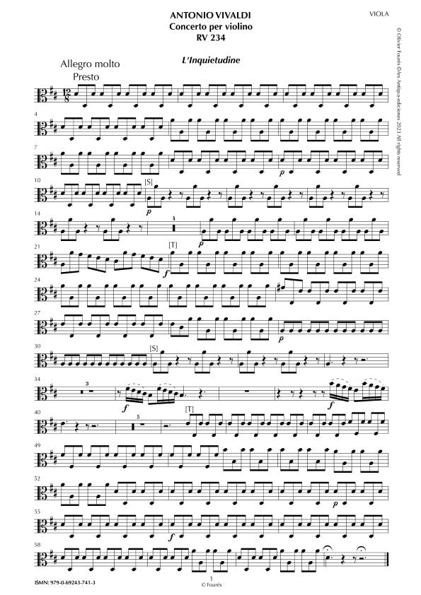 RV 234 Concerto per Violino in Re maggiore - L´INQUIETUDINE-