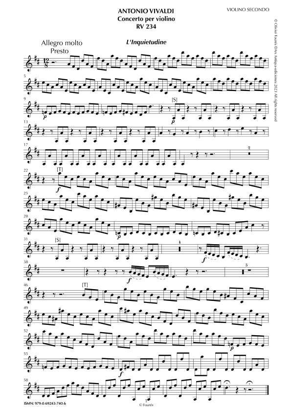 RV 234 Concerto per Violino in Re maggiore - L´INQUIETUDINE-