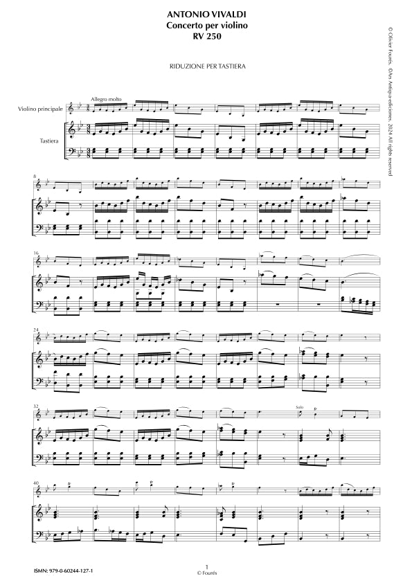 RV 250 Concerto per Violino in Mib maggiore