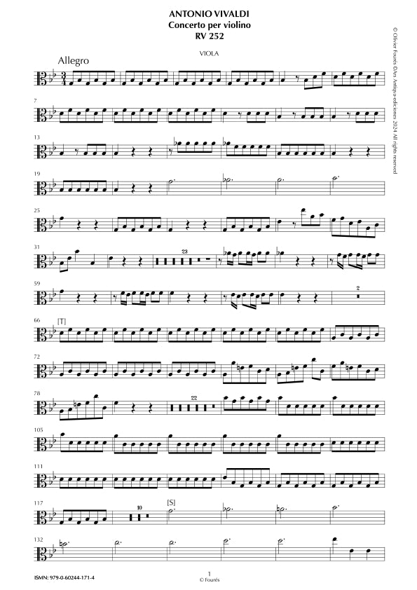 RV 252 Concerto per Violino in Mib maggiore