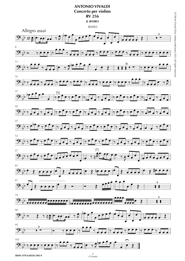 RV 256 Concerto per Violino in Mib maggiore -IL RITIRO-