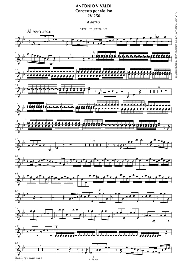 RV 256 Concerto per Violino in Mib maggiore -IL RITIRO-