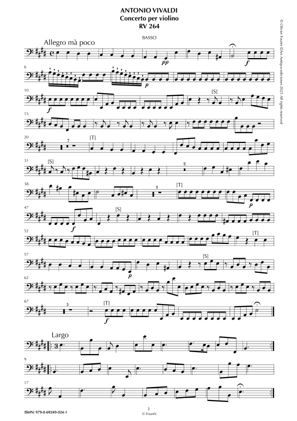 RV 264 Concerto per Violino in Mi maggiore