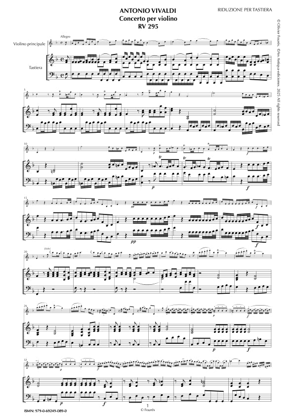 RV 295 Concerto per Violino in Fa maggiore