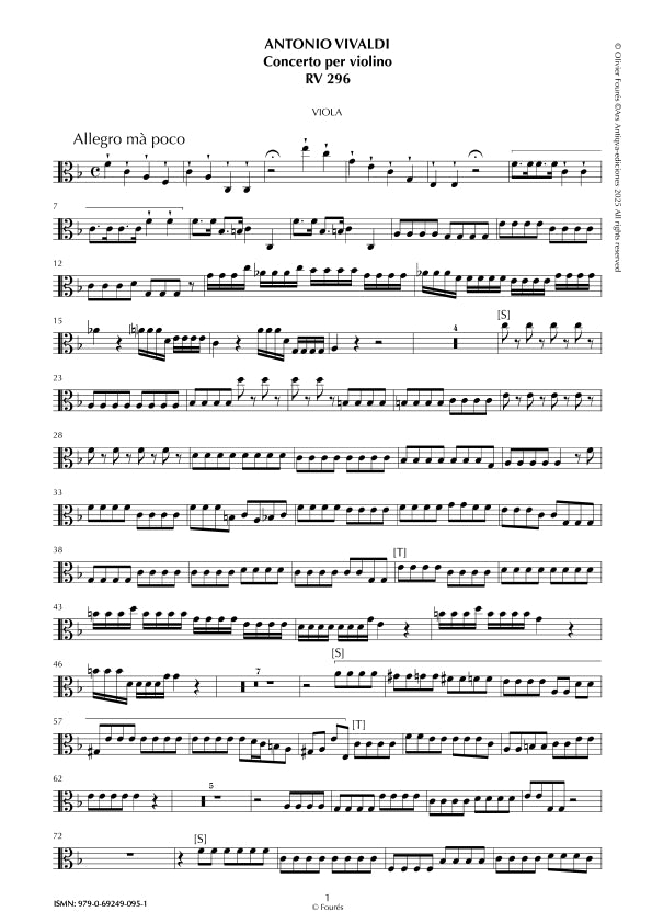 RV 296 Concerto per Violino in Fa maggiore