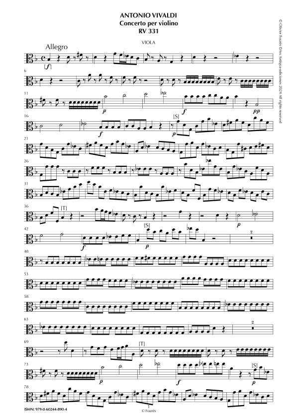 RV 331 Concerto per Violino in sol minore