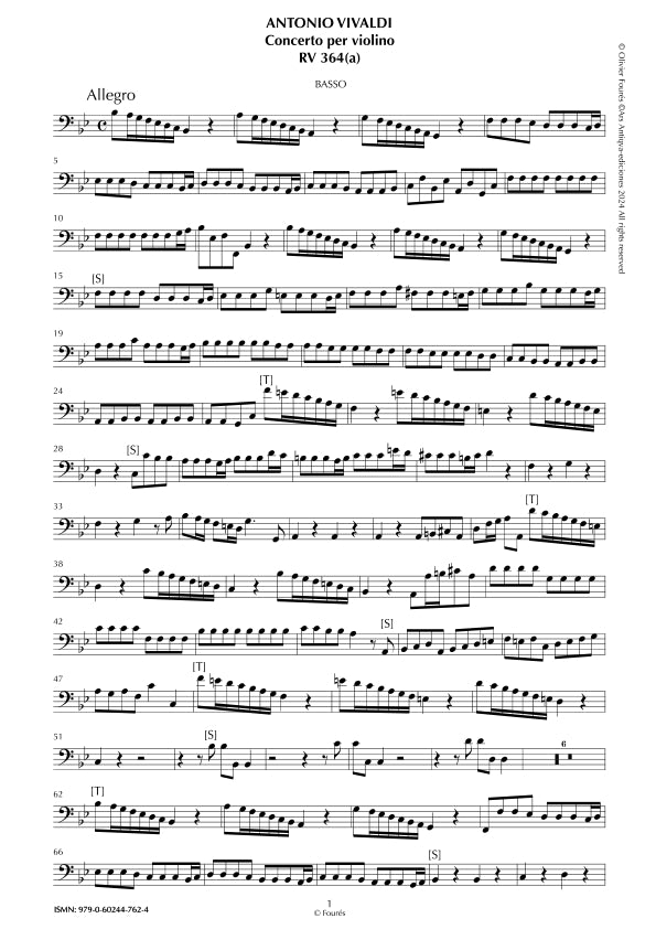 RV 364 - RV 364a Concerto per Violino in Sib maggiore -L´Elite des Concerto Italiens-