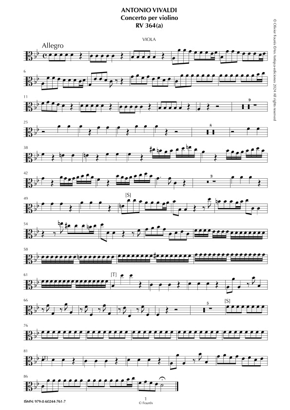 RV 364 - RV 364a Concerto per Violino in Sib maggiore -L´Elite des Concerto Italiens-