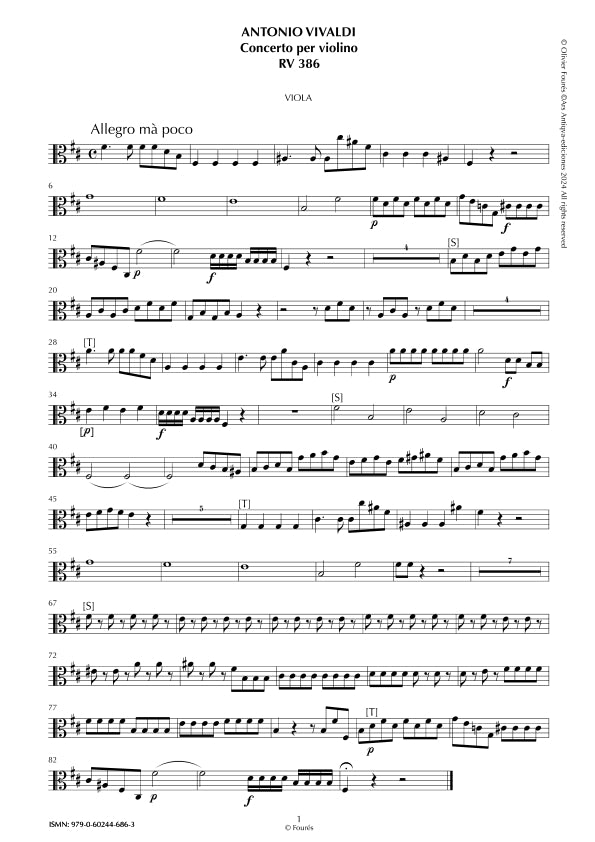 RV 386 Concerto per Violino in si minore