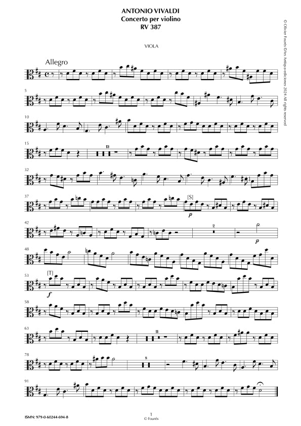 RV 387 Concerto per Violino in si minore per Anna Maria