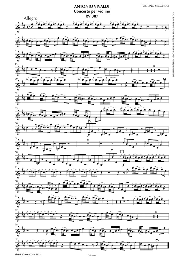 RV 387 Concerto per Violino in si minore per Anna Maria