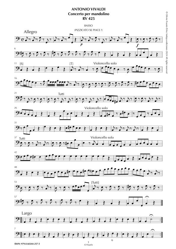RV 425 Concerto per Mandolino in Do maggiore
