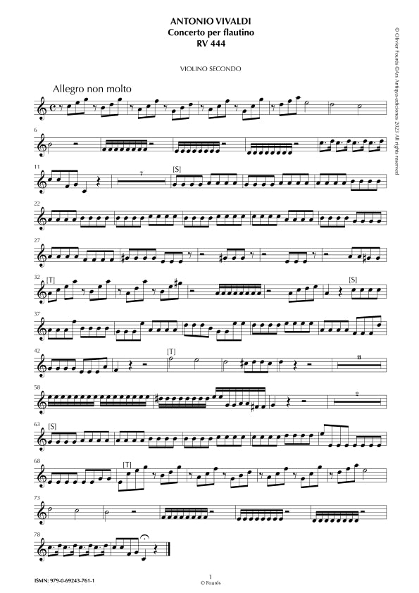 RV 444 Concerto per Flautino in Do maggiore