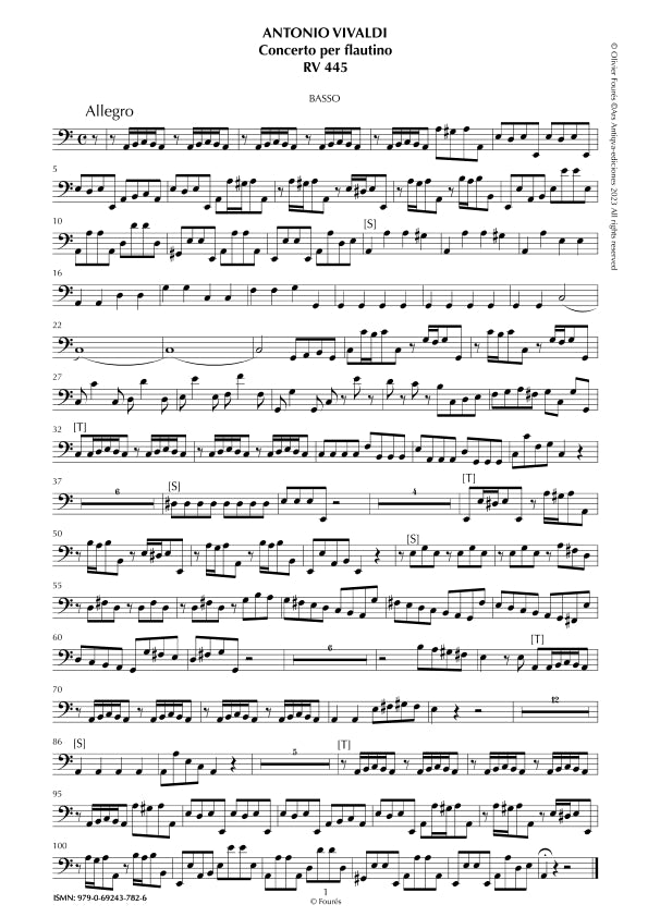 RV 445 Concerto per Flautino in la minore