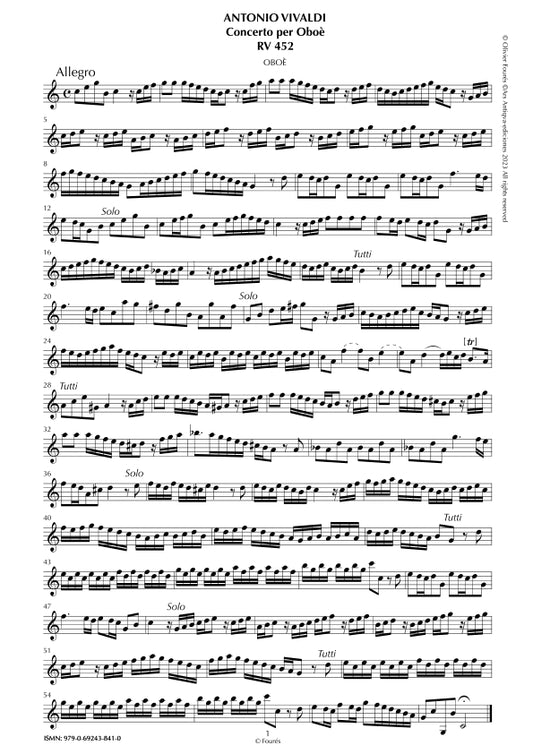 RV 452 Concerto per Oboe in Do maggiore