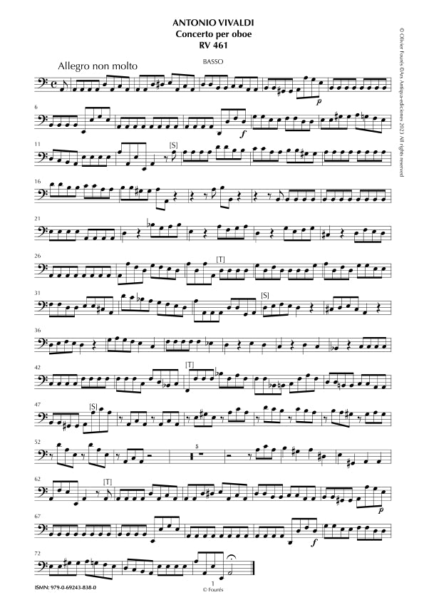 RV 461 Concerto per Oboe in la minore