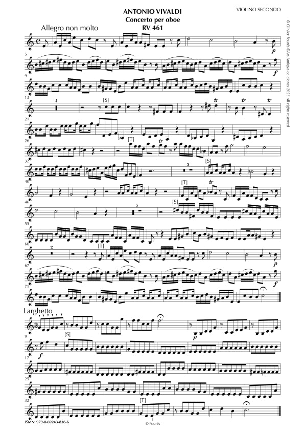 RV 461 Concerto per Oboe in la minore