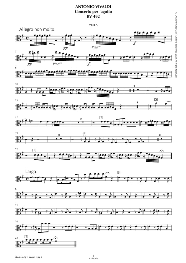 RV 492 Concerto per Fagotto in Sol maggiore