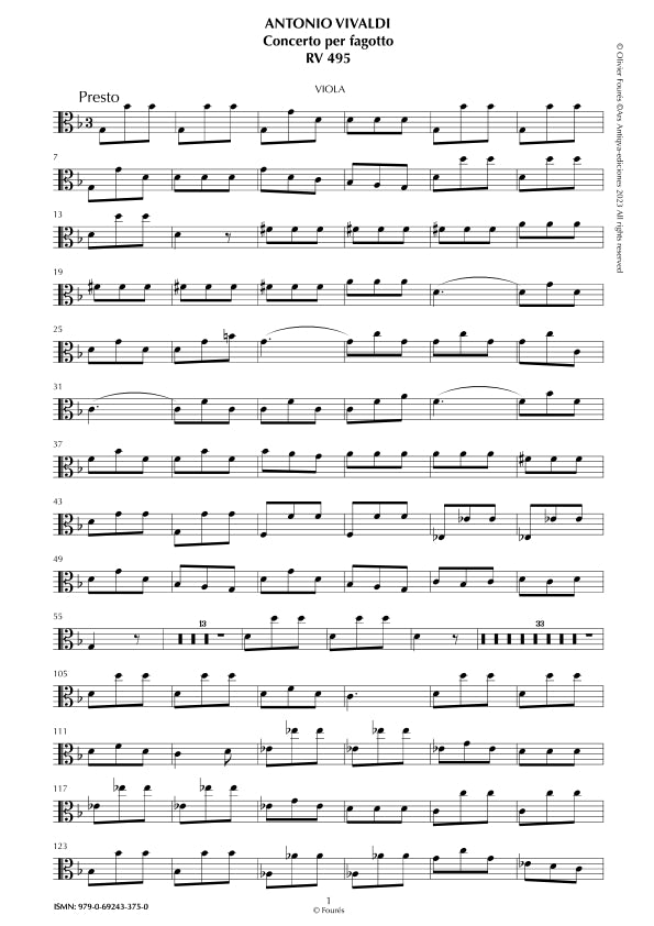 RV 495 Concerto per Fagotto in sol minore