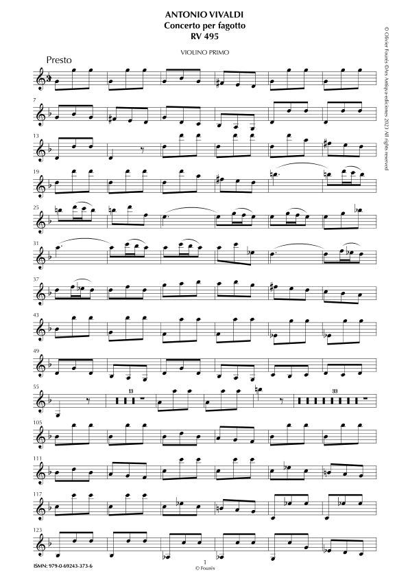 RV 495 Concerto per Fagotto in sol minore
